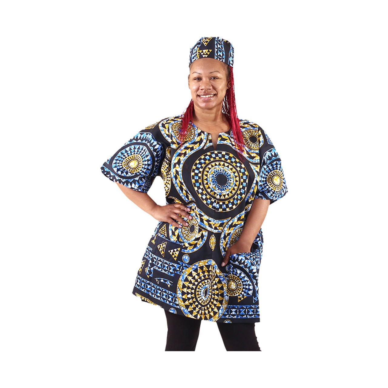 Bold Ankara Print Dashikis Unisex - Various Styles (Click Here)