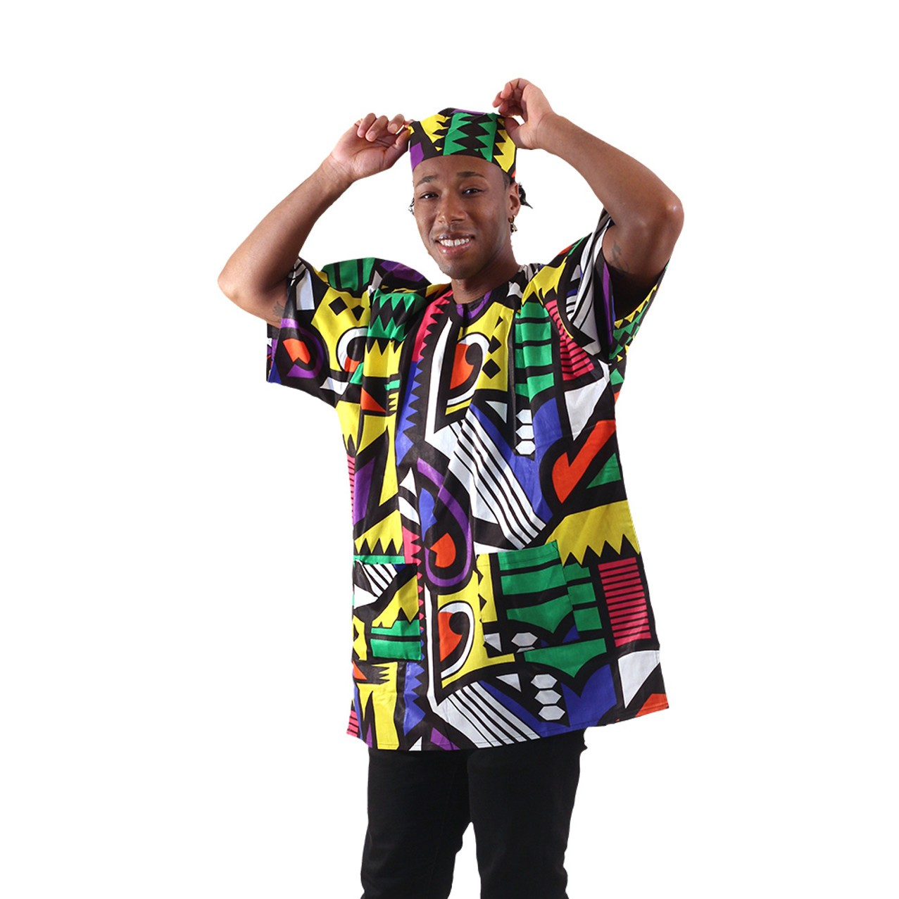 Bold Ankara Print Dashikis Unisex - Various Styles (Click Here)