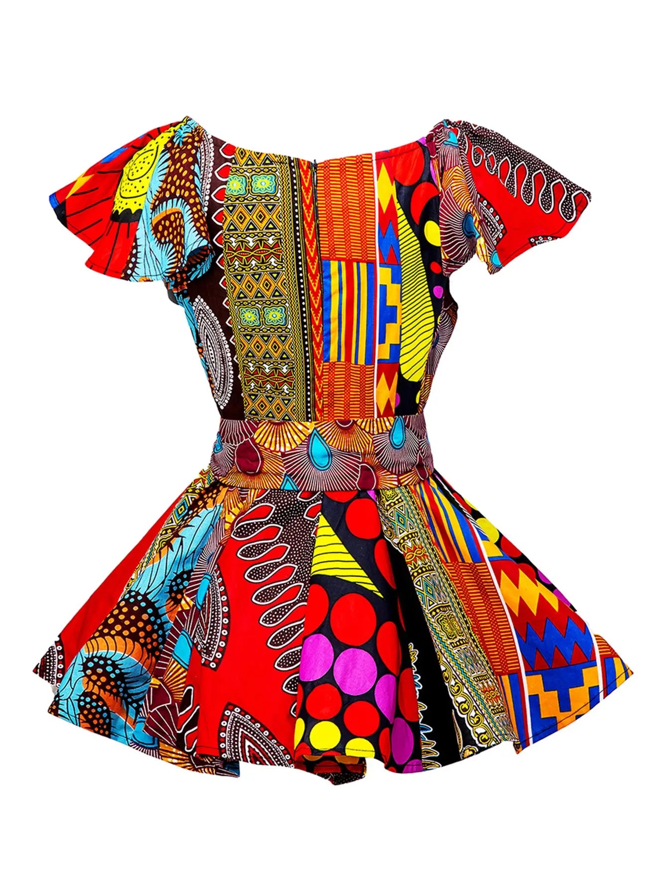 Pure Cotton Mix Random Print Ankara Print Wax Blouse