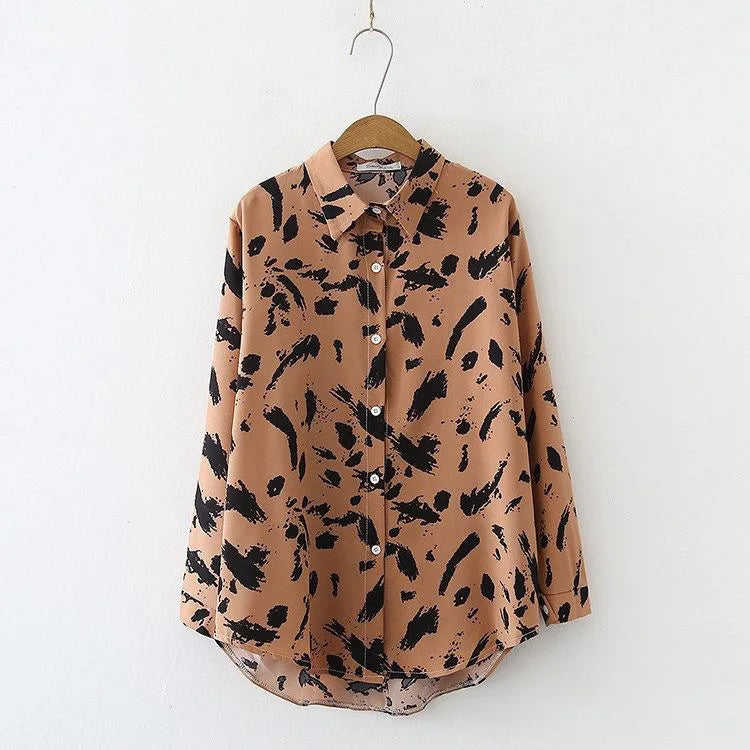 Vintage Print Long Sleeved Button Blouse (3 Styles) Click here