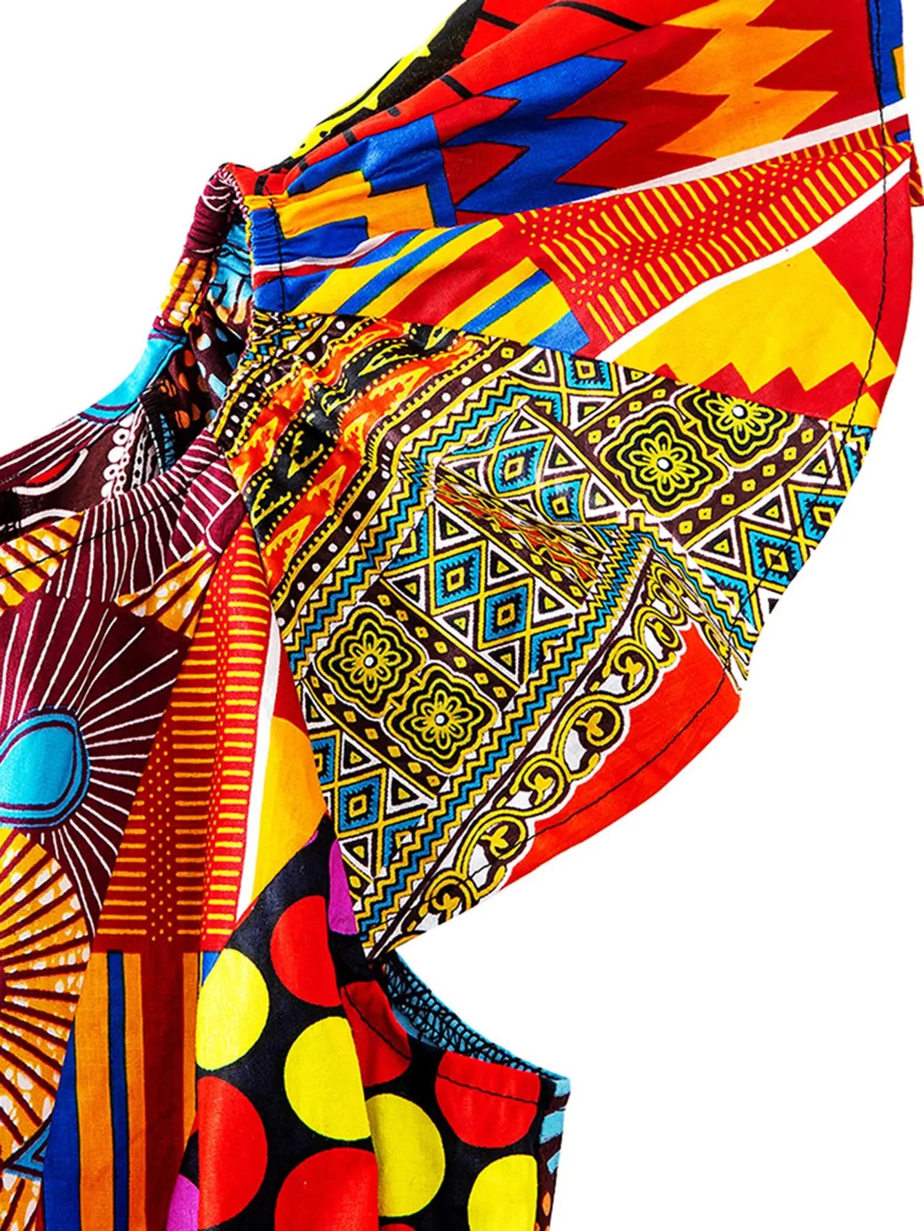 Pure Cotton Mix Random Print Ankara Print Wax Blouse