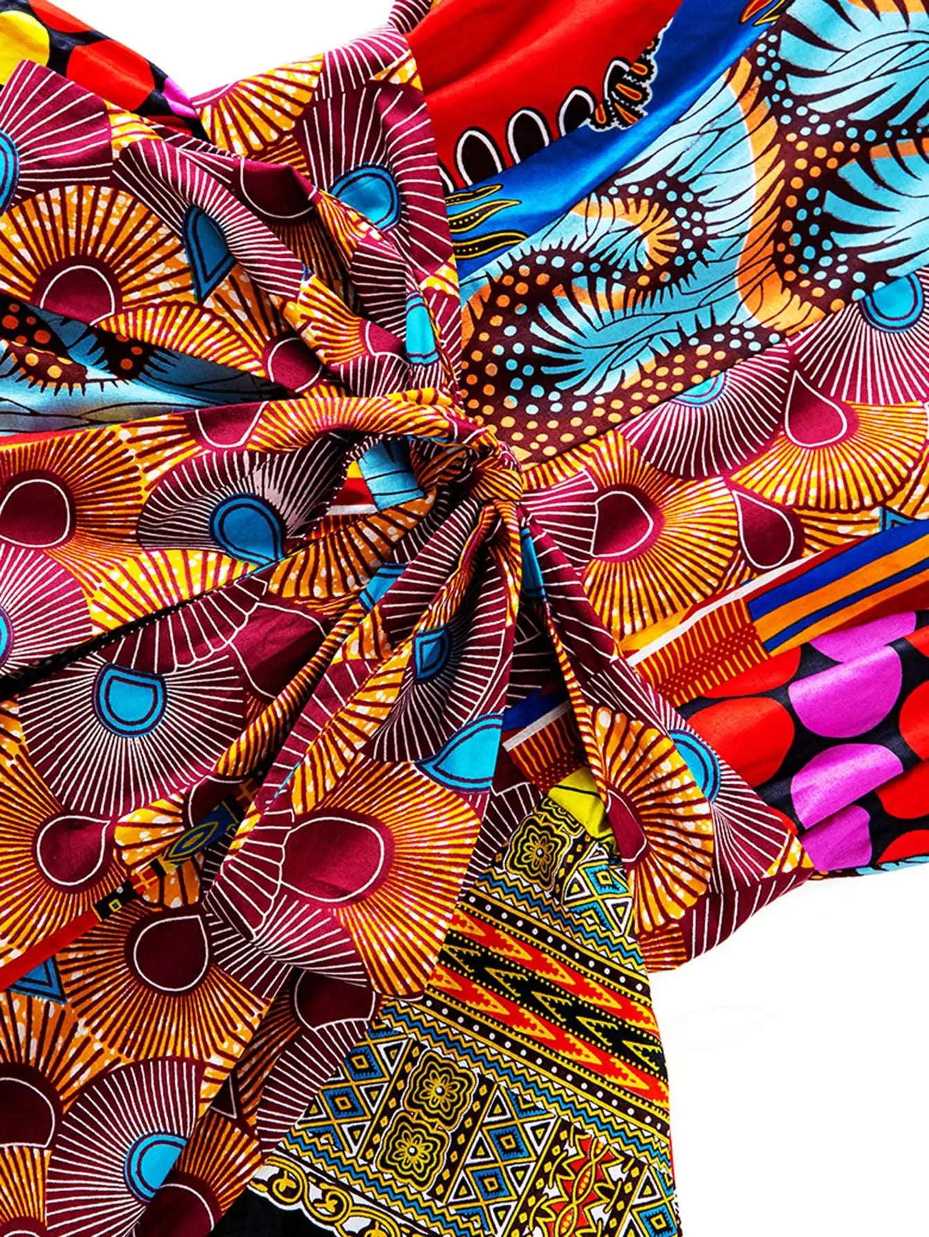 Pure Cotton Mix Random Print Ankara Print Wax Blouse