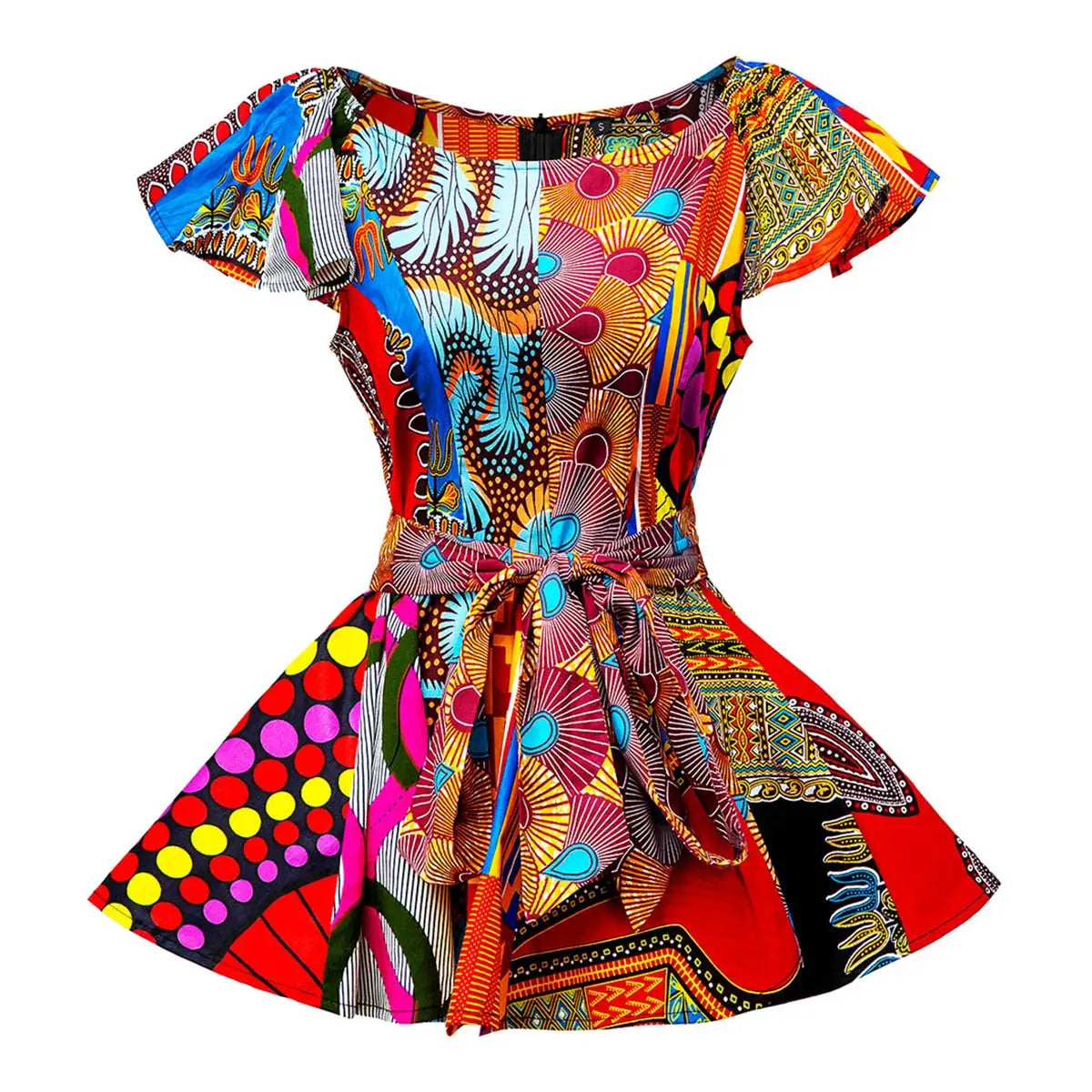 Pure Cotton Mix Random Print Ankara Print Wax Blouse