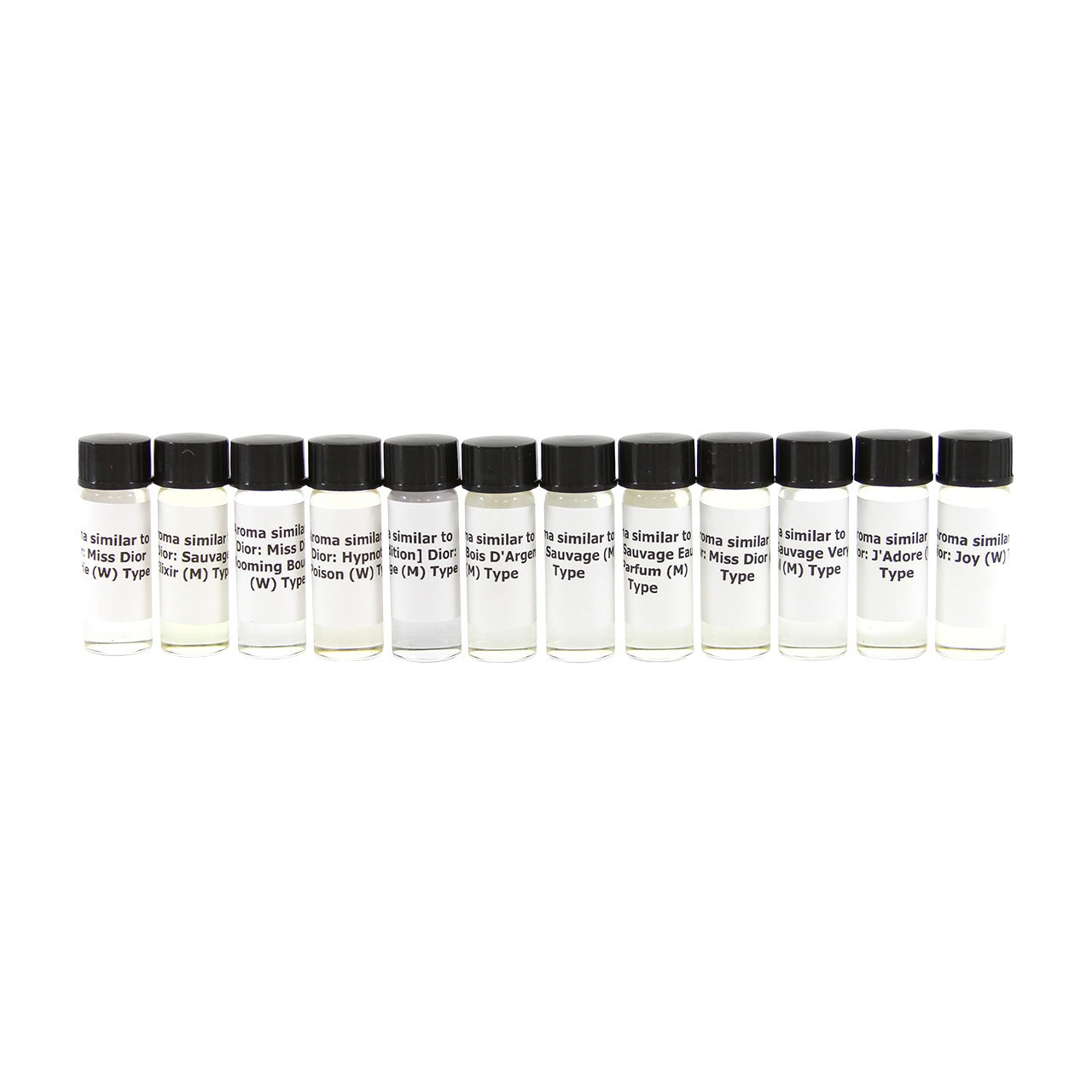Set Of 12 Dior Oils - 1 Dram (1/8oz.)