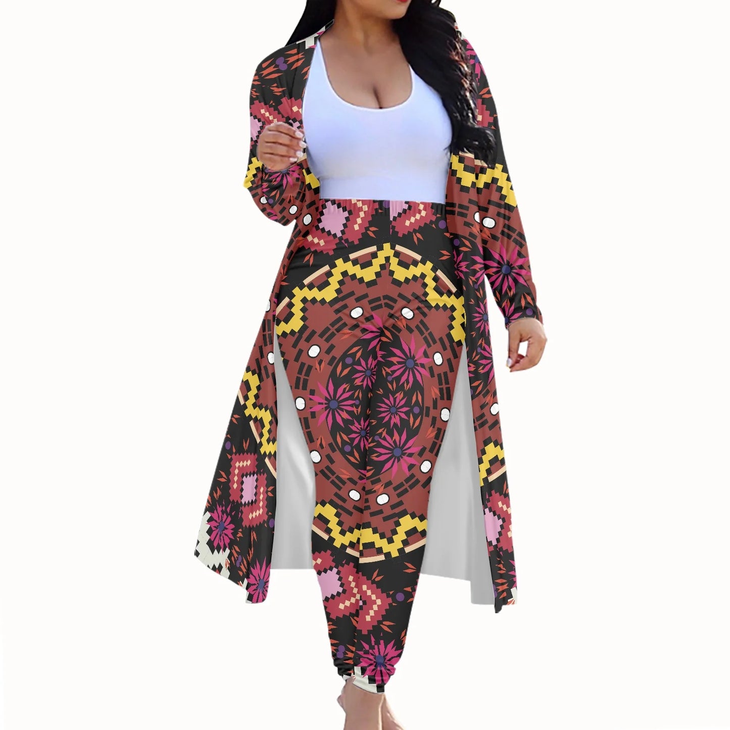 Long Sleeve Jumpsuit Pencil Pants and Long Coat Suits (Various styles) (Sm-4X) Click Here