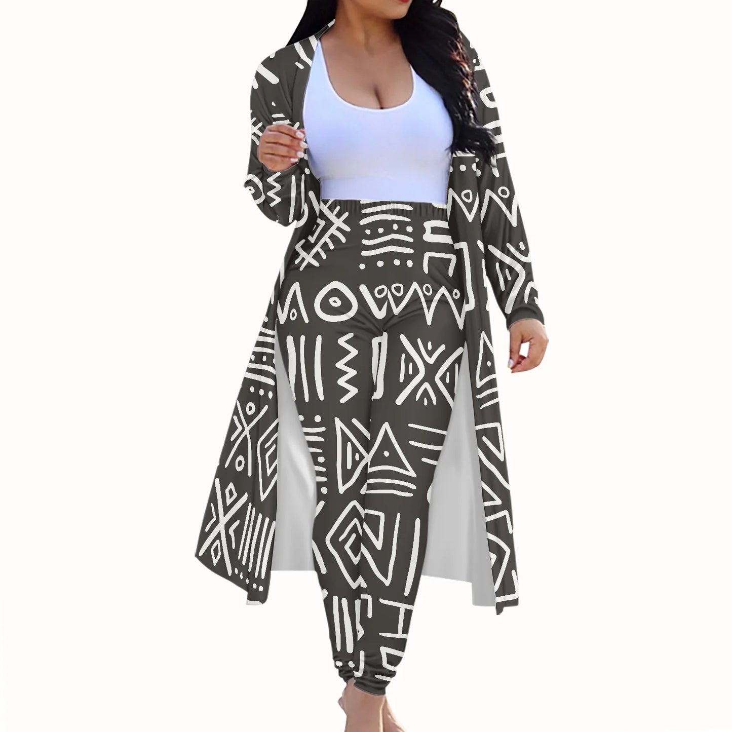 Long Sleeve Jumpsuit Pencil Pants and Long Coat Suits (Various styles) (Sm-4X) Click Here
