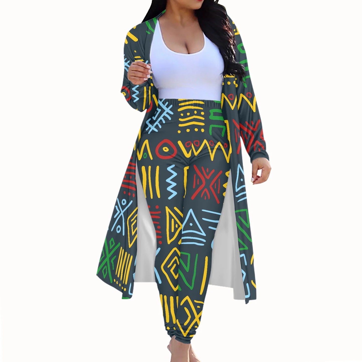 Long Sleeve Jumpsuit Pencil Pants and Long Coat Suits (Various styles) (Sm-4X) Click Here