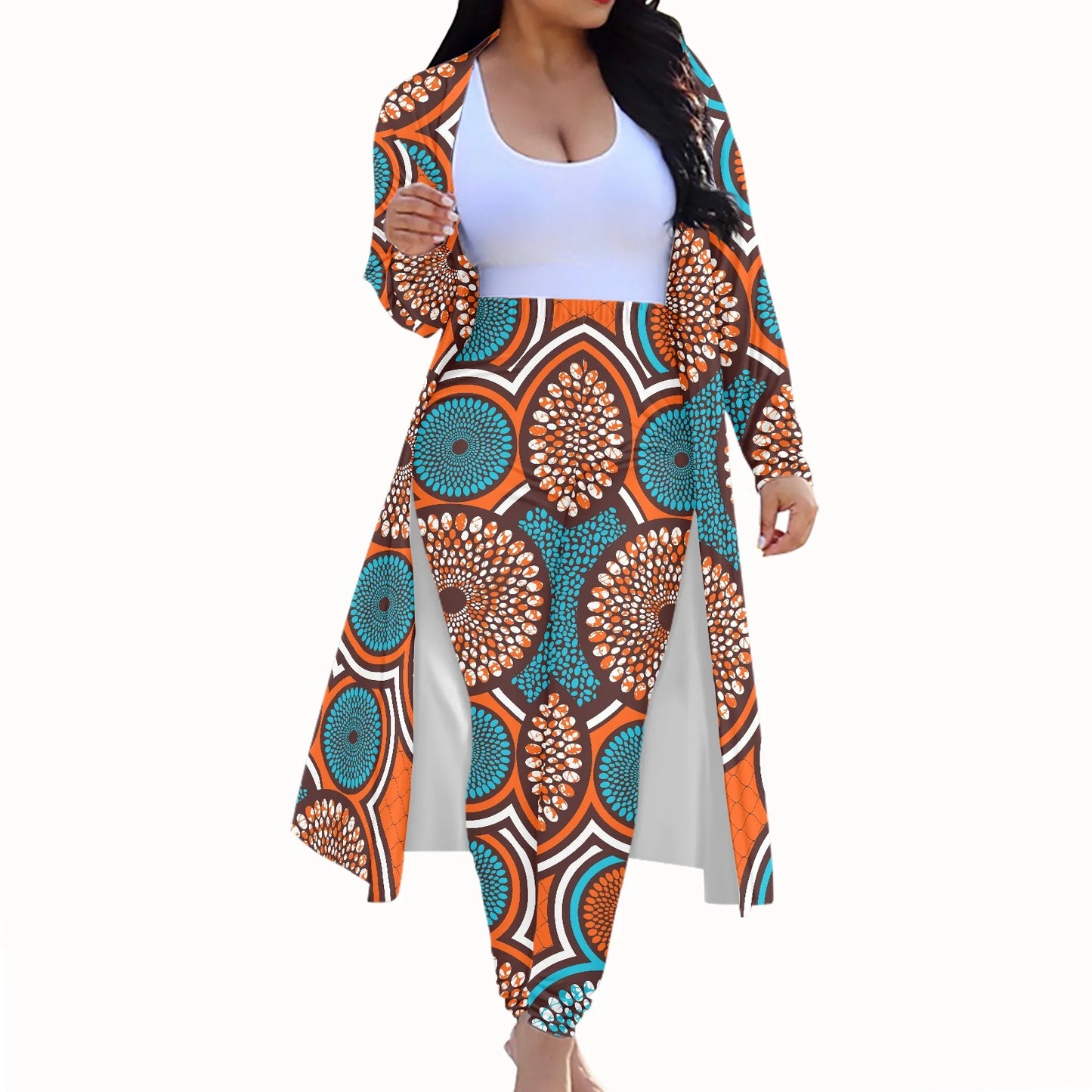 Long Sleeve Jumpsuit Pencil Pants and Long Coat Suits (Various styles) (Sm-4X) Click Here