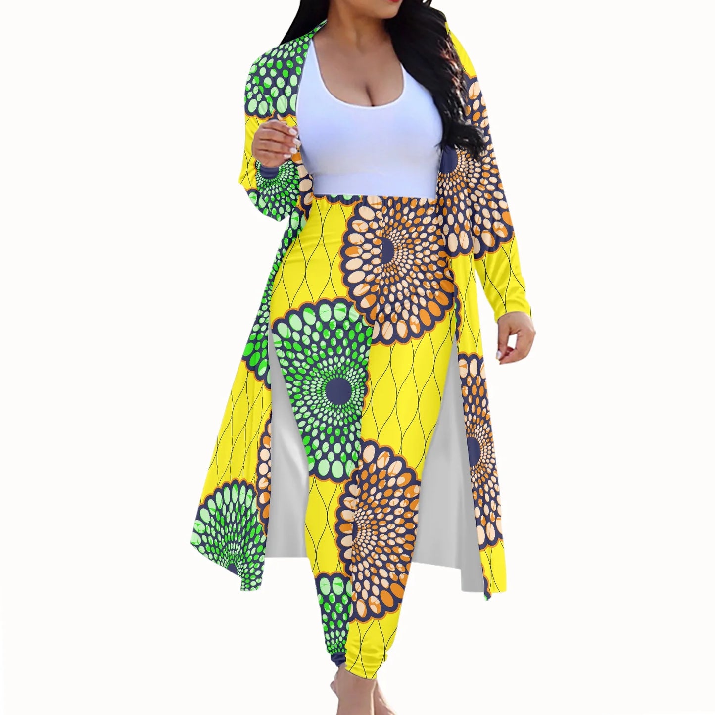 Long Sleeve Jumpsuit Pencil Pants and Long Coat Suits (Various styles) (Sm-4X) Click Here