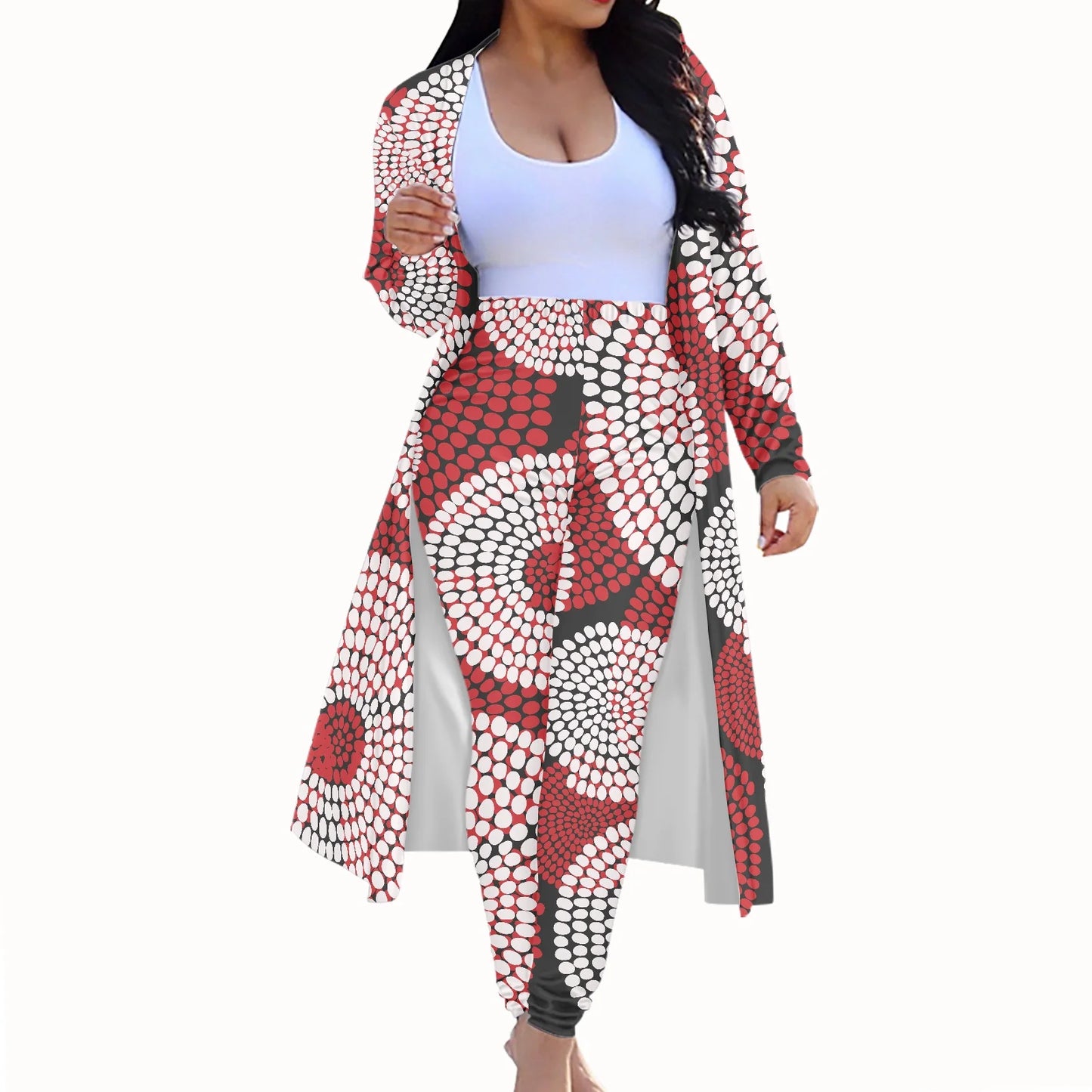 Long Sleeve Jumpsuit Pencil Pants and Long Coat Suits (Various styles) (Sm-4X) Click Here