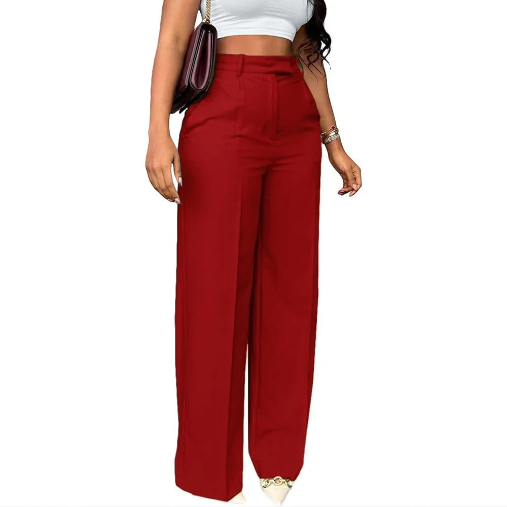 New Commuting High Waisted Straight Leg Pants