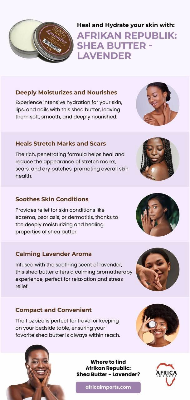 Afrikan Republic: Shea Butter - Lavender: 1 oz.