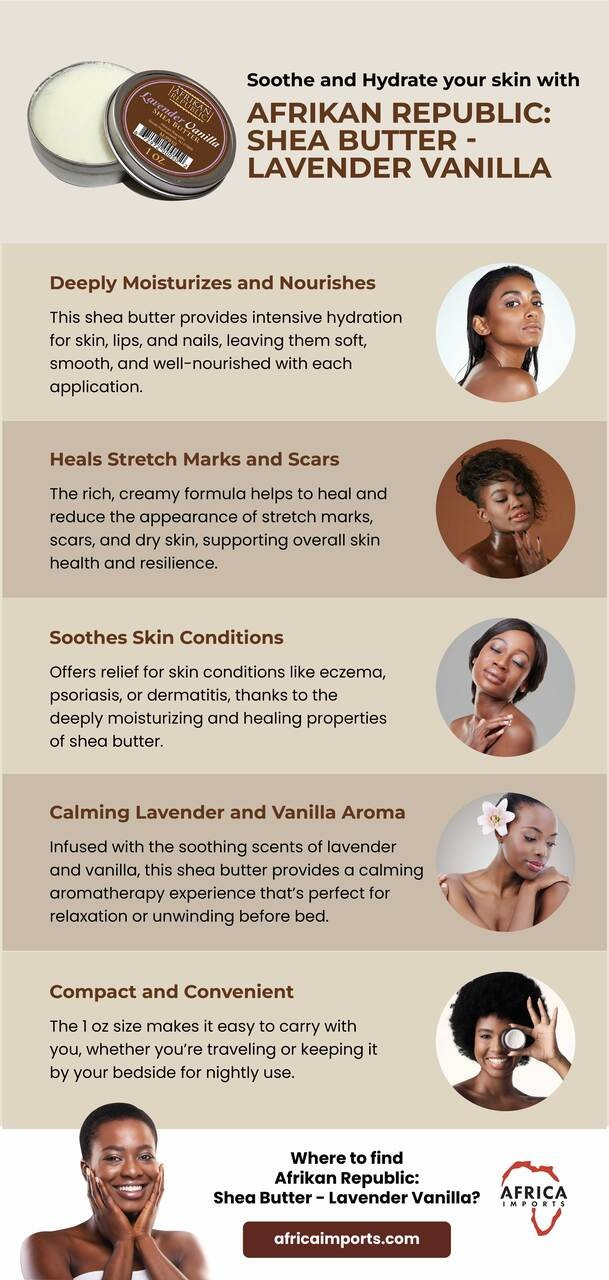 Afrikan Republic: Shea Butter - Lavender Vanilla: 1 oz.