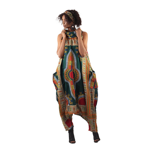 Big Dashiki Zip Jumpsuit