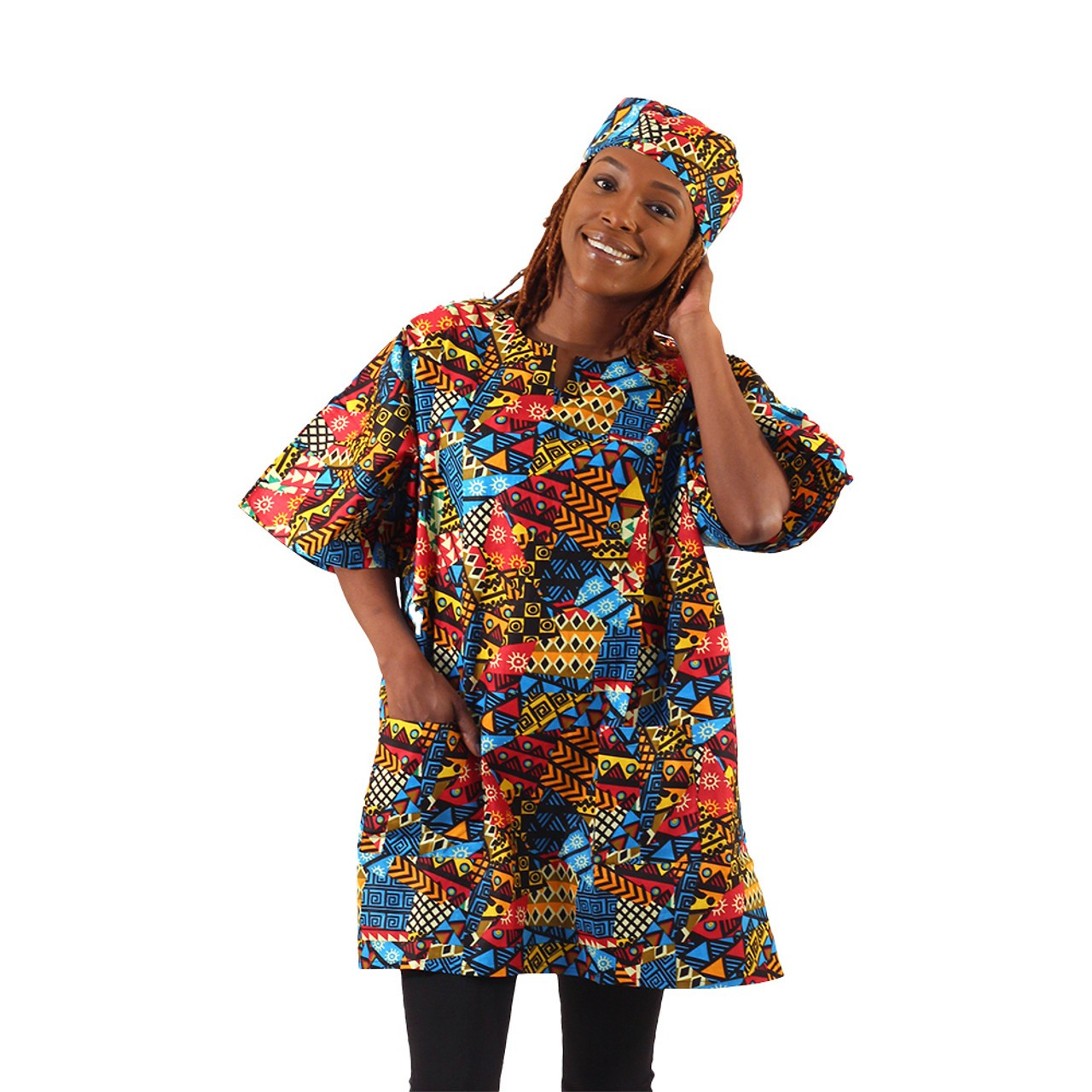 Bold Ankara Print Dashikis Unisex (Click Here)