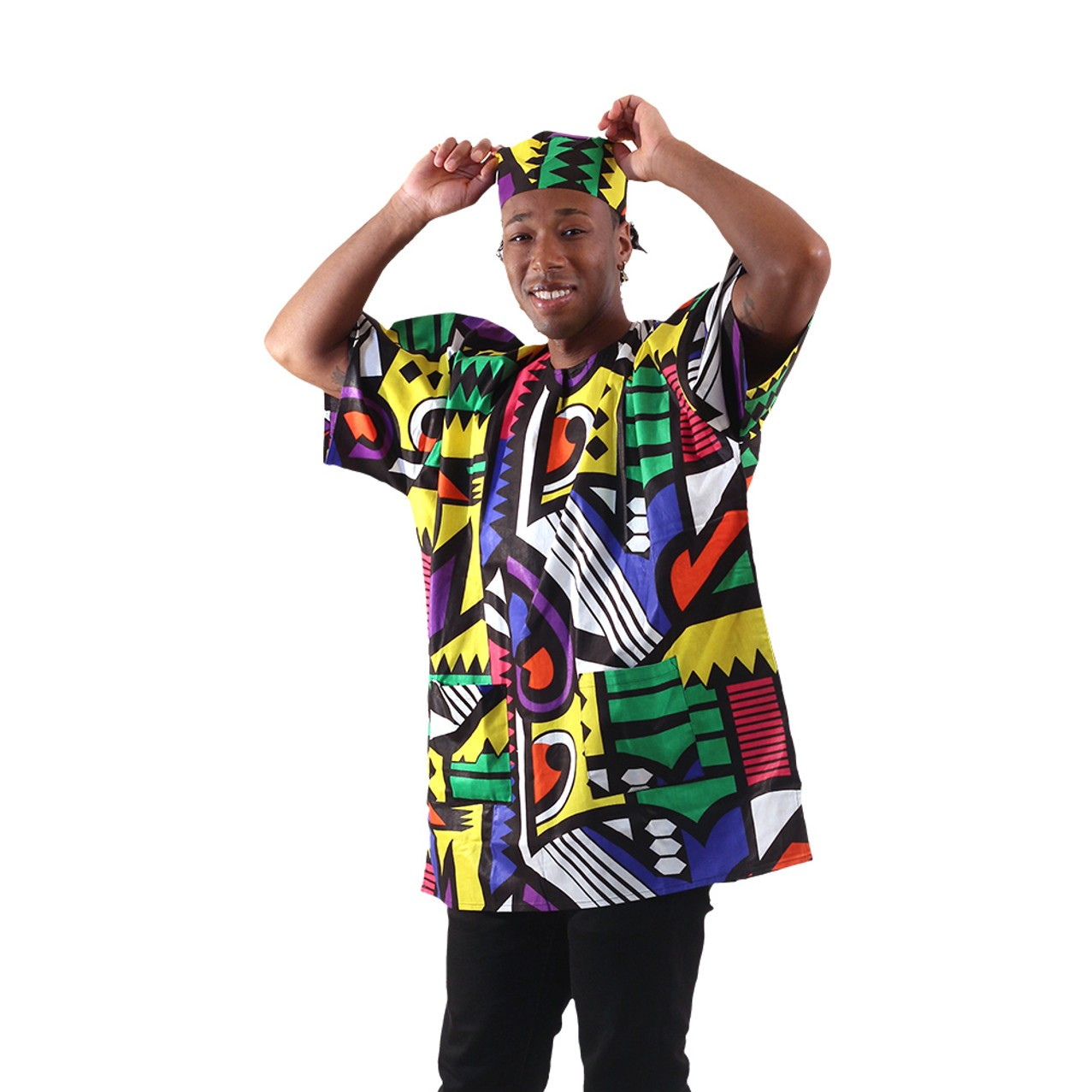 Bold Ankara Print Dashikis Unisex (Click Here)