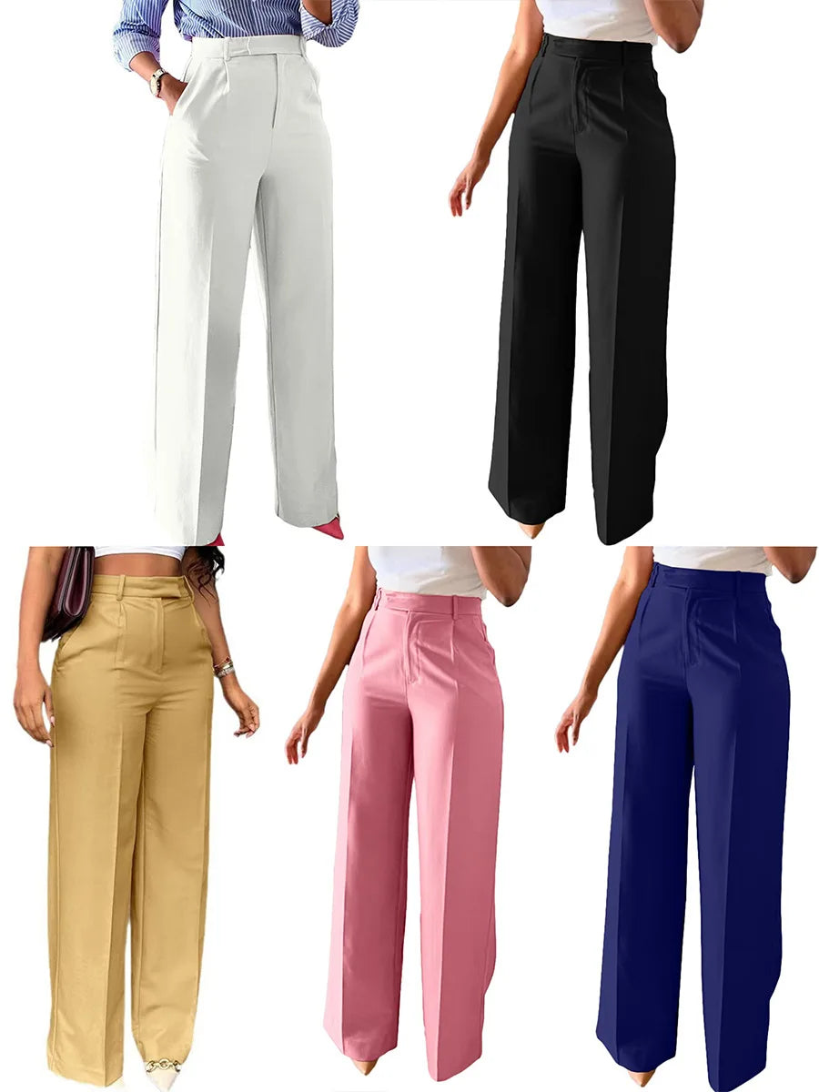 New Commuting High Waisted Straight Leg Pants