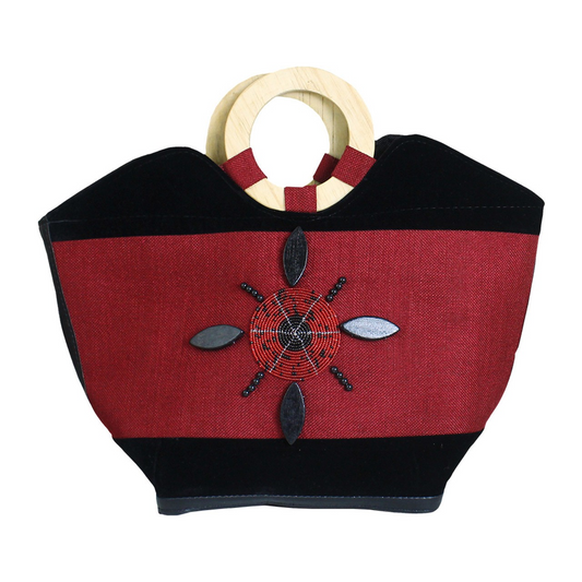 Leather Handbag - Red