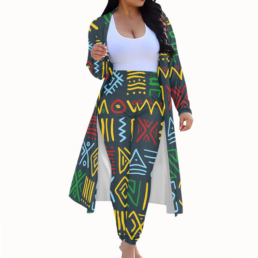 Long Sleeve Jumpsuit Pencil Pants and Long Coat Suits (Various styles) (Sm-4X) Click Here
